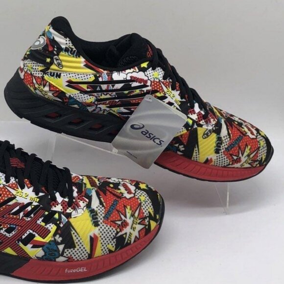NEW Asics Men\'s Black/Vermillion/White FuzeX Sneakers Size 11.5 US 45.5 EUR main image 4